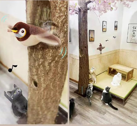 Interactive Chirping Bird Cat Toy